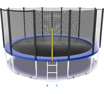 Батут ONLITOP 427 см, высота сетки h=173 см + лестница, цвет синий 4603699