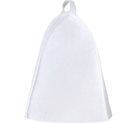 Шапка банная ГлавБаня Эконом, войлок белый, синтетический Б04013