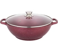 Казан Традиция готовить с любовью Рубин алюминий литой, 28 см, 4,0 л, стеклянная крышка ТР0283И