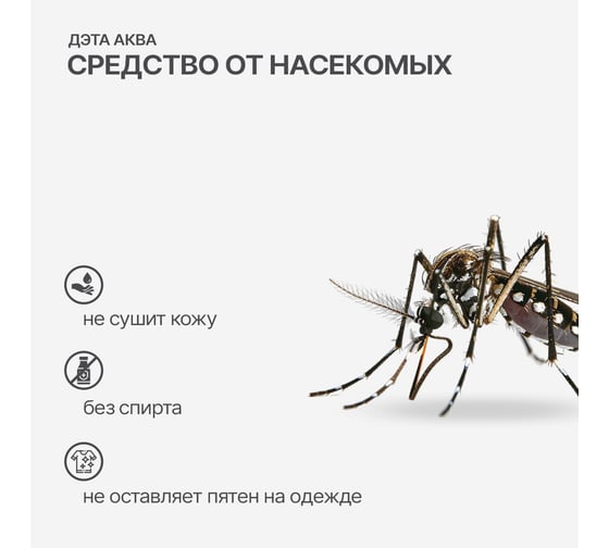 Аэрозоль от мошек, клещей и комаров ДЭТА АКВА AQUA 100 мл 4602666705709