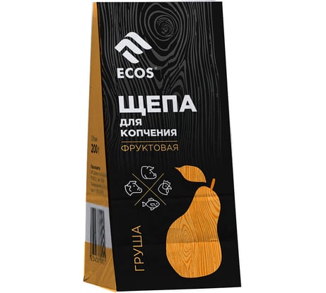 Щепа для копчения из фруктовых пород Ecos ГРУША, 200 г 107330