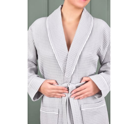Халат вафельный Arya Home Waffle Soft унисекс, р. M, серый 8680943253859