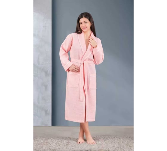 Халат вафельный Arya Home Waffle Soft унисекс, р. XL, коралловый 8680943254191