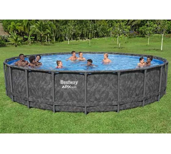 Каркасный бассейн BestWay 671x132см APX 365, 40377л, песочный фильтр-насос, лестница, тент, полисферы 561JZ BW