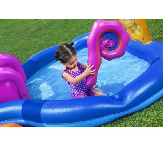 Игровой центр BestWay 330x188x117см Sea Odyssey с горкой, мячами и игрушками, от 2 лет 53167 BW