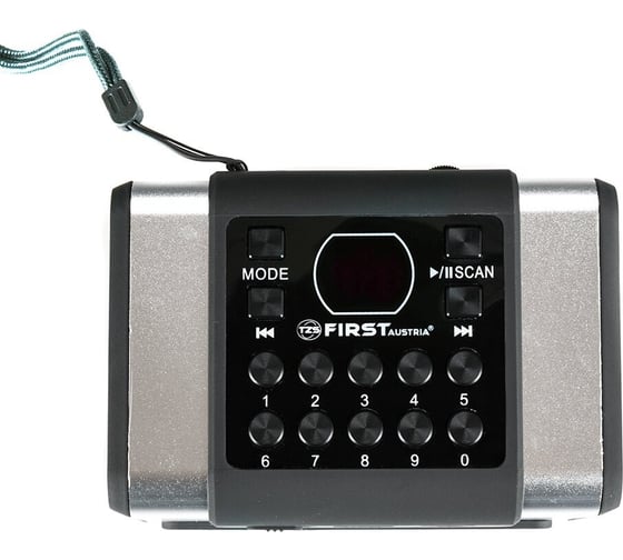 Акустическая система FIRST 1920-1-BA Bluetooth, 2x1.5 Вт, FM, USB, Micrо SD, AUX, Li-ion FA-1920-1-BA