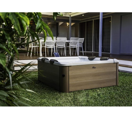 СПА-бассейн MSpa Oslo Amber 160x160x65 см, 850 л, квадратный, гидромассаж, аэромассаж, (4 коробки A.B.C.D) F-AM063W
