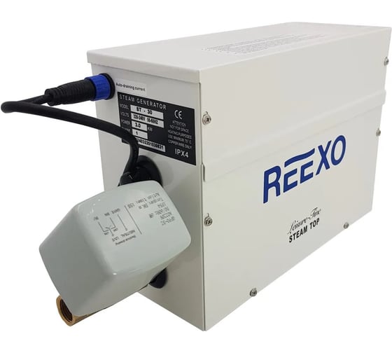 Парогенератор Reexo SteamTop Auto 30 - 3 кВт, 220 В, с ТЭНами AISI-304 с автоматическим краном, до 5 куб.м 143885
