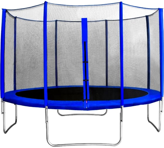 Батут с защитной сеткой КМС Trampoline 12 диаметр 3.7 м, синий СГ000005079 1