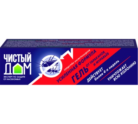 Гель от тараканов Чистый дом Усиленная формула 50 г 4601826019557