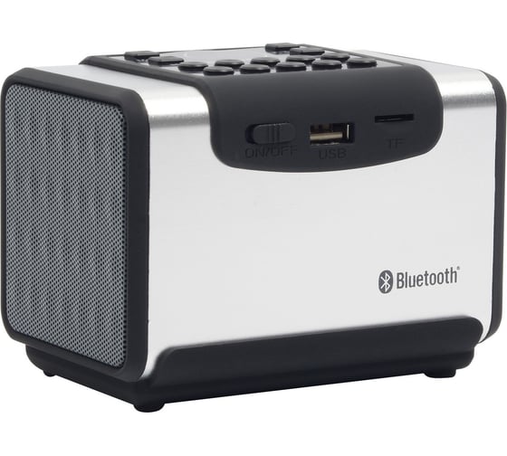 Акустическая система FIRST 1920-1-SI Bluetooth, 2x1.5 Вт, FM, USB, Micrо SD, AUX, Li-ion, FA-1920-1-SI 1