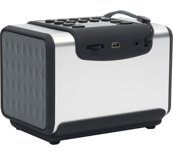 Акустическая система FIRST 1920-1-SI Bluetooth, 2x1.5 Вт, FM, USB, Micrо SD, AUX, Li-ion, FA-1920-1-SI