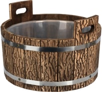 Ушат Банные штучки шайка 15 л, с пластиковой вставкой, липа 33323