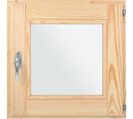 Форточка в парную Банные Штучки кедр, стеклопакет, 0.5х0.5м, с ручкой, затвором, петлями 32548