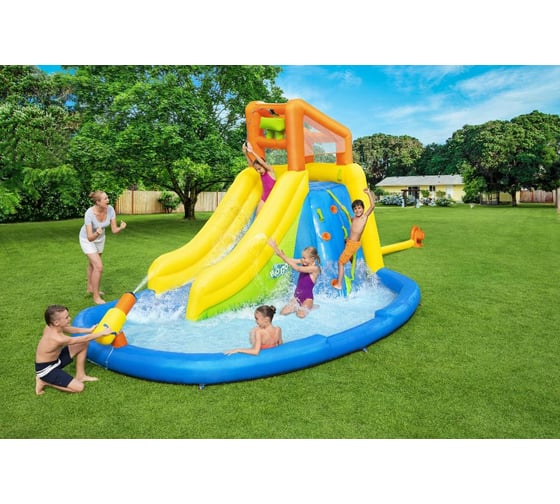 Водный игровой-центр Bestway Mount Splashmore 435x286x267см с разбрызгивателем, и горкой, до 270кг, от 5 лет 53345 BW