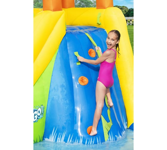 Водный игровой-центр Bestway Mount Splashmore 435x286x267см с разбрызгивателем, и горкой, до 270кг, от 5 лет 53345 BW