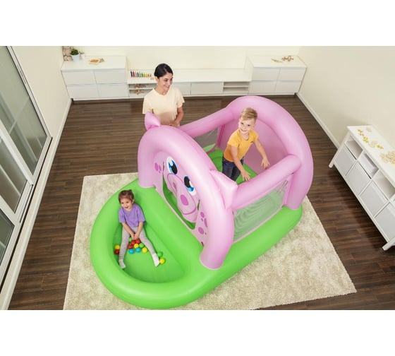 Игровой центр-батут Bestway Свинка 239х162х137см с мячами, 15шт, до 55кг, 3-6 лет 52345 BW