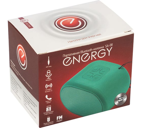 Портативная Bluetooth-колонка Energy SA-08 цвет красный 342015