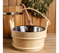 Ведро для бани с нержавеющей вставкой Добропаровъ 3.7 литра, 27х22х21 см 4538736