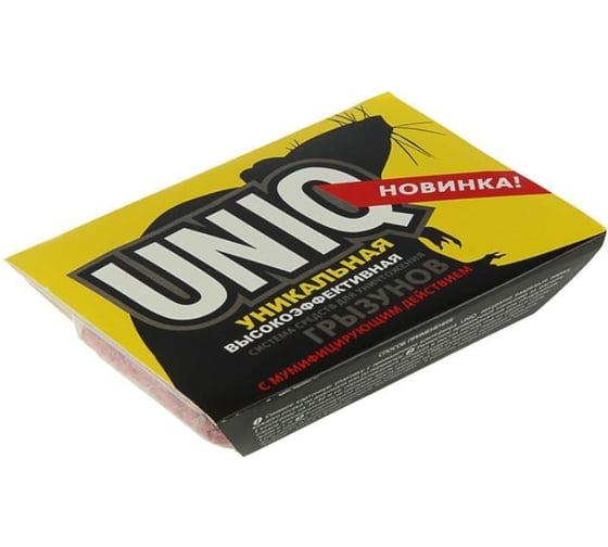 Средство от грызунов ООО Комус UNIQ гель 150г, гранулы 100г UN250 797560