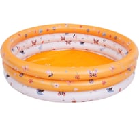 Бассейн детский надувной Sunclub из 3х колец 125_29 см, 192 л, 51150 Бабочки заводская модель 51458 109404