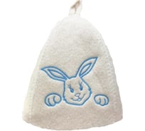 Банная шапка Банные Секреты Классическая, с вышивкой Заяц 3616