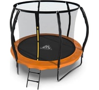 Батут DFC KENGOO II 8ft сетка, лестница, оранжевый/черный, диаметр 244см 8FT-BAS-BO