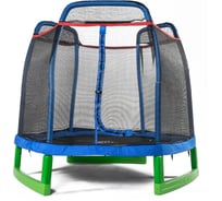 Батут DFC JUMP 7', синий, сетка 210см 7FT-JD-B