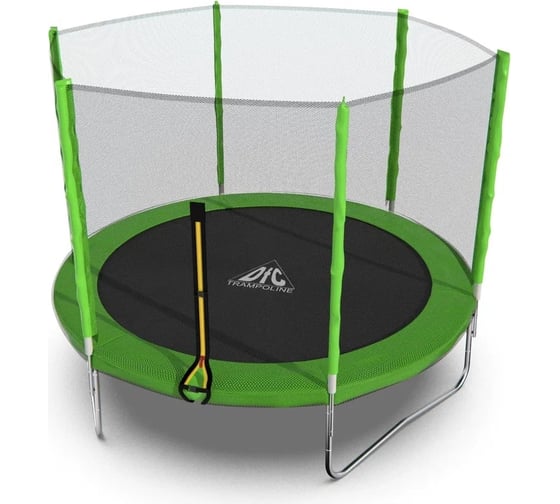 Батут DFC Trampoline Fitness 10ft наружная сетка, светло-зеленый, 305см 10FT-TR-LG