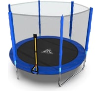 Батут DFC Trampoline Fitness 8ft наружная сетка, синий, 244см 8FT-TR-B