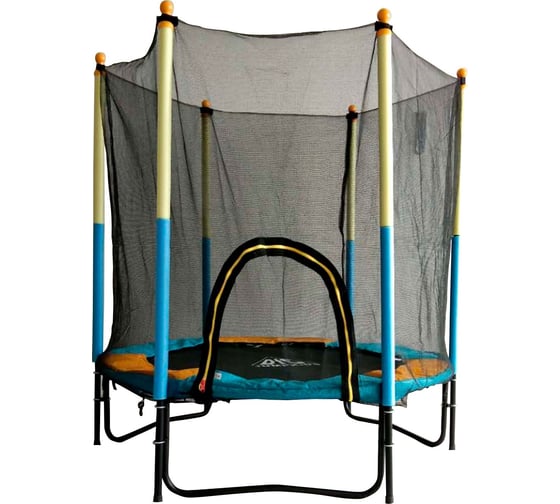 Батут DFC JUMP 60, желтый/синий, сетка 150см 60INCH-JD-BY 1