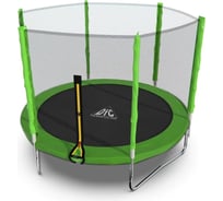 Батут DFC Trampoline Fitness 8ft наружная сетка, светло-зеленый, 244см 8FT-TR-LG