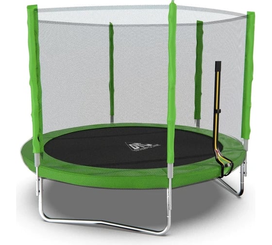 Батут DFC Trampoline Fitness 8ft наружная сетка, светло-зеленый, 244см 8FT-TR-LG