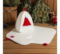 Банный подарочный набор Сималенд С Новым годом, войлок, красный 3745232