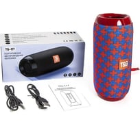 Портативная колонка T&G TG117 10Вт, цвет красно-синий TG117RB