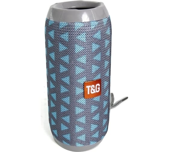 Портативная колонка T&G TG117 10Вт, цвет серо-голубой TG117GB