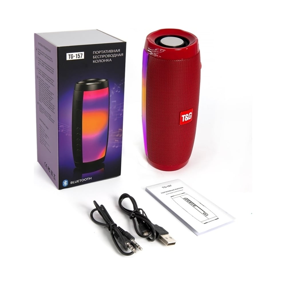 Портативная колонка T&G TG157 10Вт, цвет красный TG157RD - выгодная ...
