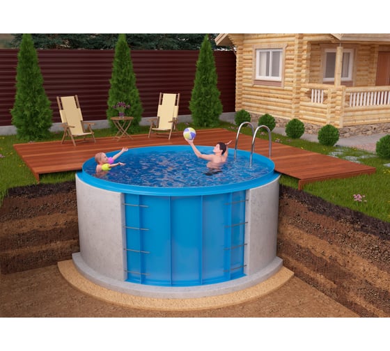 Бассейн Экосети чаша КП8Г 2,8x1,5 БК9S8П