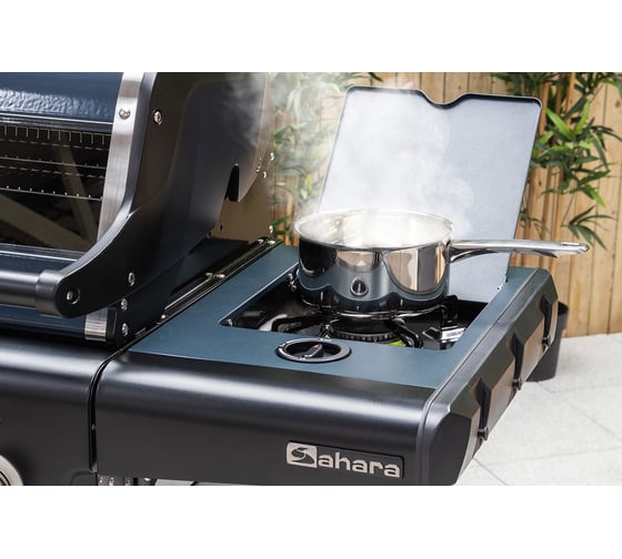 Газовый гриль-барбекю Sahara X350 3 горелки + боковая полка, смотровое окно 5391535340118