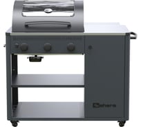 Газовый гриль-барбекю Sahara ARKE 3 конфорки + смотровое окно и раскладной столик 5391535341344