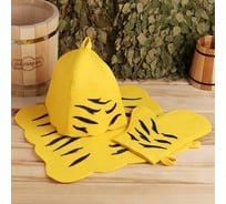 Банный подарочный набор с аппликацией Сималенд Символ года 2022, Тигровое настроение, 3 предмета 7336542