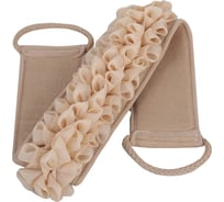 Массажная мочалка-лента Доляна 35х12 см, бежевая 3954500