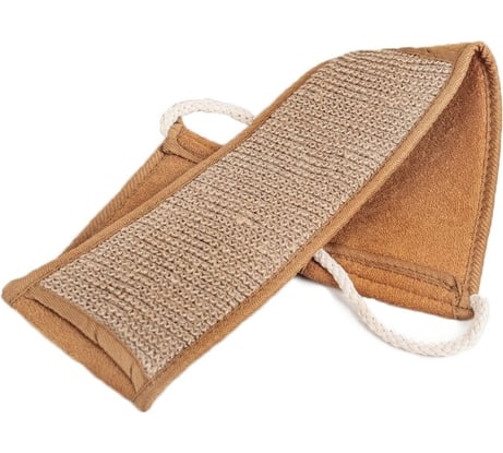 Мочалка-лента для тела Доляна длинная, 70х10 см, конопля 3628384