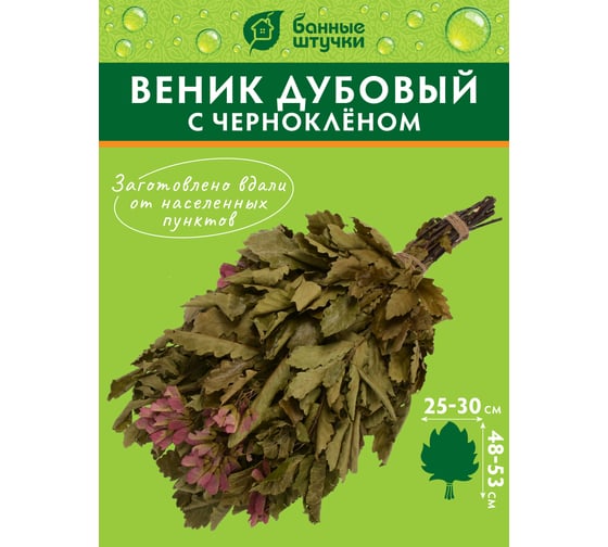 Дубовый веник Банные штучки с черноклёном 32112