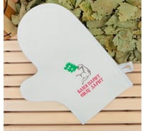 Рукавица для бани с вышивкой Добропаровъ Баня парит силу дарит, первый сорт 2852823