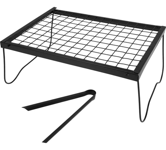 Комплект решетка-гриль с ножками складной+щипцы ОФИСМАГ размер 350x250мм, высота 150мм, в коробке, 701747 1