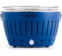 Бездымный гриль барбекю угольный газовый Lotus Grill Classic Hybrid 35 см темно-синий 4607965180196