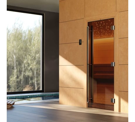 Дверь для бани DoorWood Престиж бронза, 1900х700 мм УТ-00011454