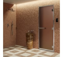Дверь для бани DoorWood Хаммам бронза матовая, 2000х800 мм УТ-00011518