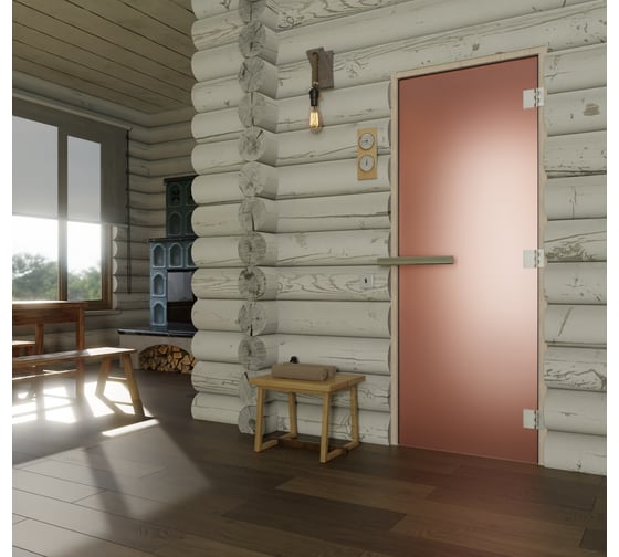 Дверь для бани DoorWood Эталон бронза матовая, 1900х700 мм УТ-00011764 1